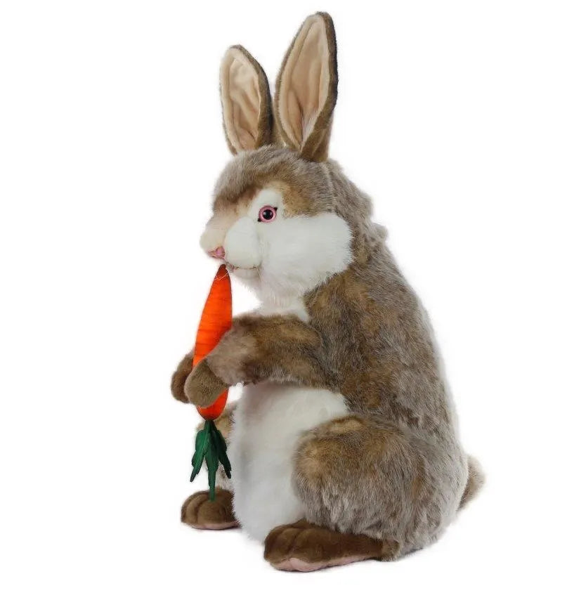 Animatronics Bunny Brown with Carrot - 50cm Tall