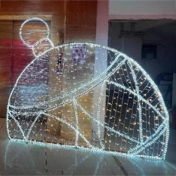 2D Lighted Ornament, slanted WW& PW, 78"