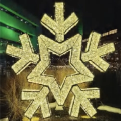 3D Snowflake, clear PVC, WW 78"