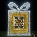 3D Gold and White Gift Box 5.9'