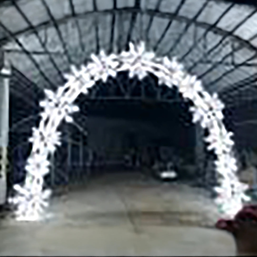 3D White Snowflake Arch 14.7'