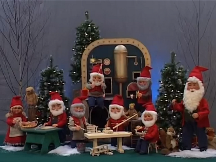 Girl Santa with Bread Basket