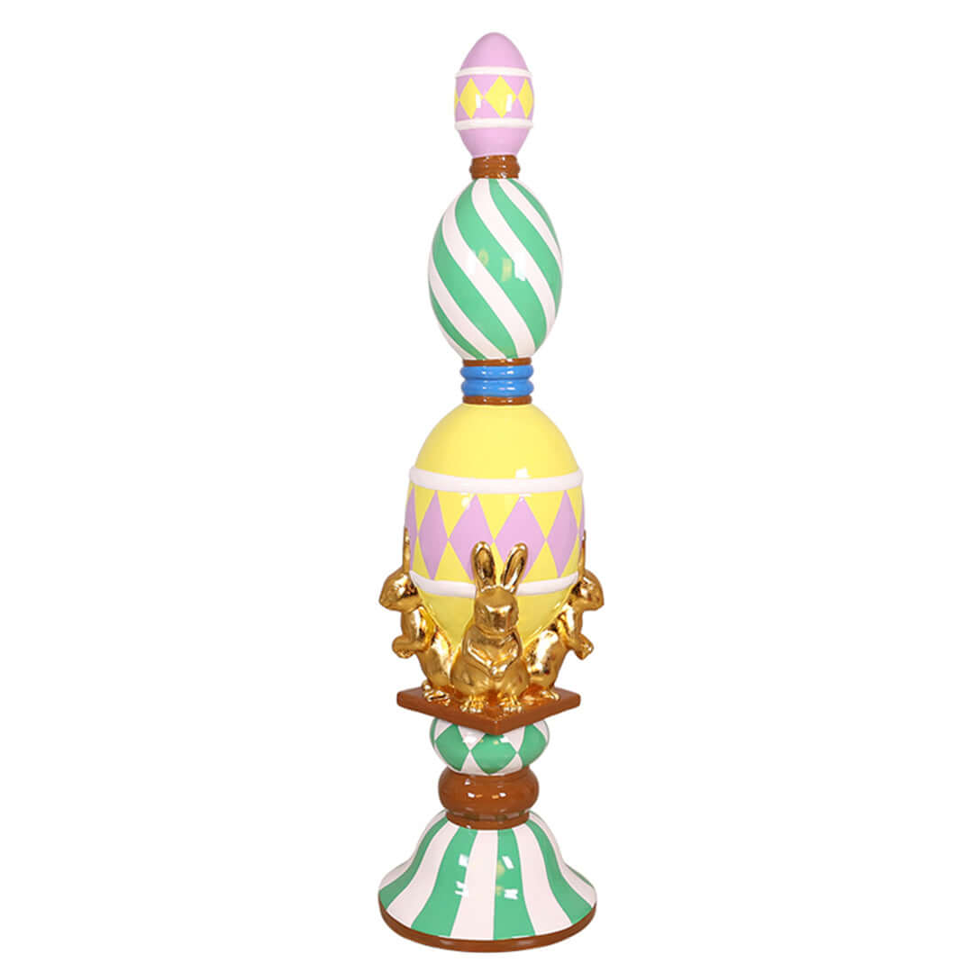 6.5 feet colorful bunny finial for easter decoration