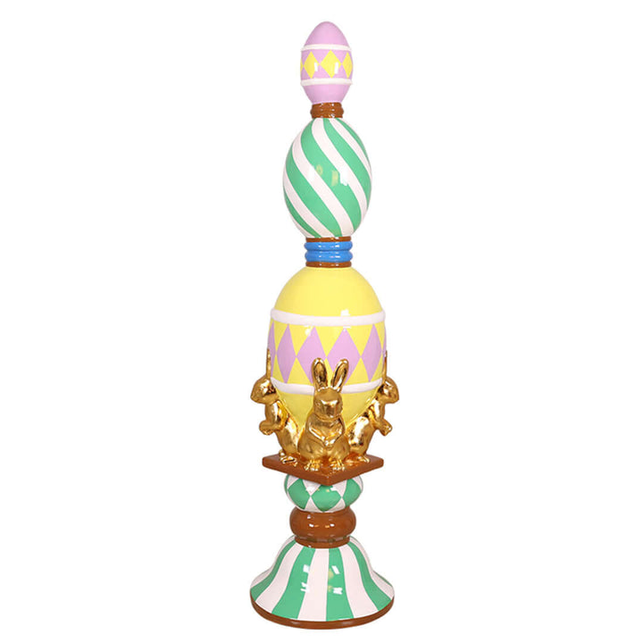 6.5 feet colorful bunny finial for easter decoration