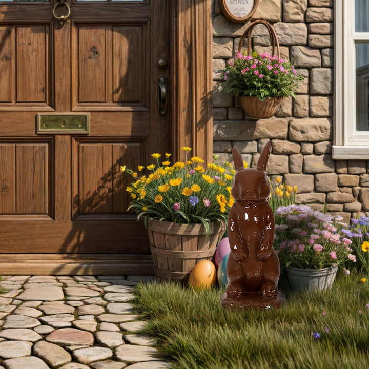 Easter Bunny with Easter Basket Statue