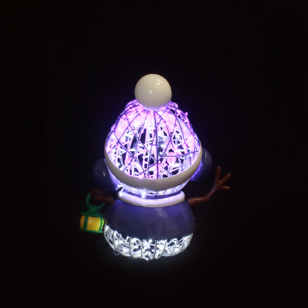 Glowing Noa snowy Statue Back