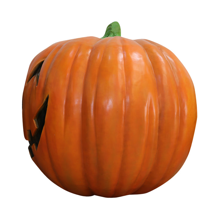 halloween pumpkin smiling side