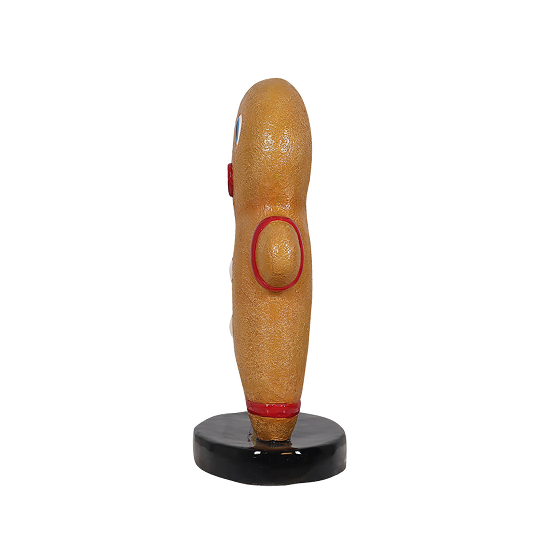One Leg Gingerbread Holding Candy Cane