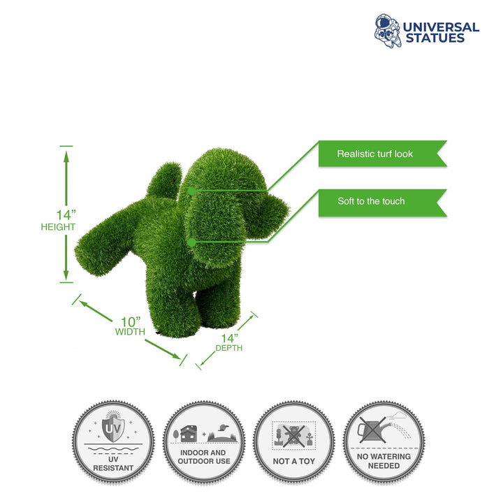 artificial animal topiary peeing dog 35