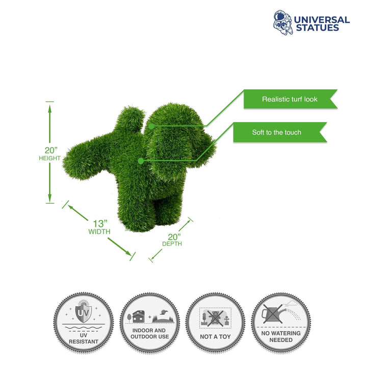 artificial animal topiary peeing dog 50