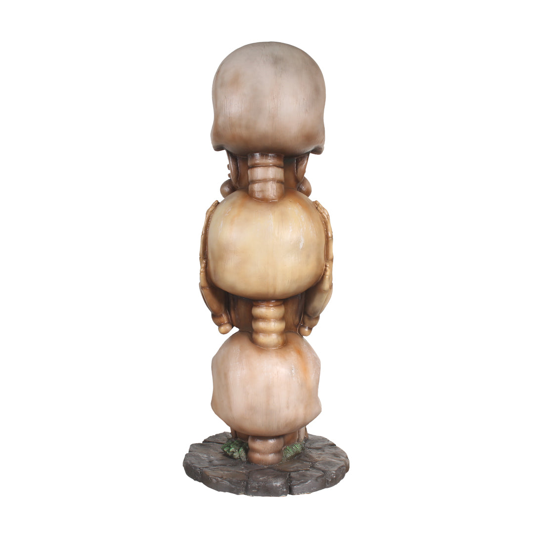 Trinity of Silence Skull Pillar Back
