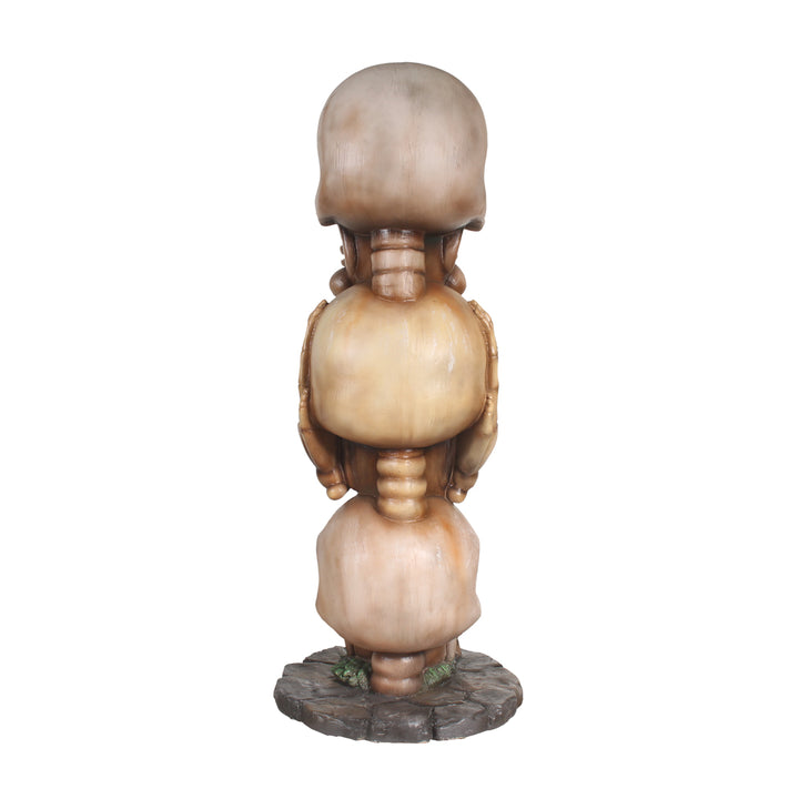 Trinity of Silence Skull Pillar Back