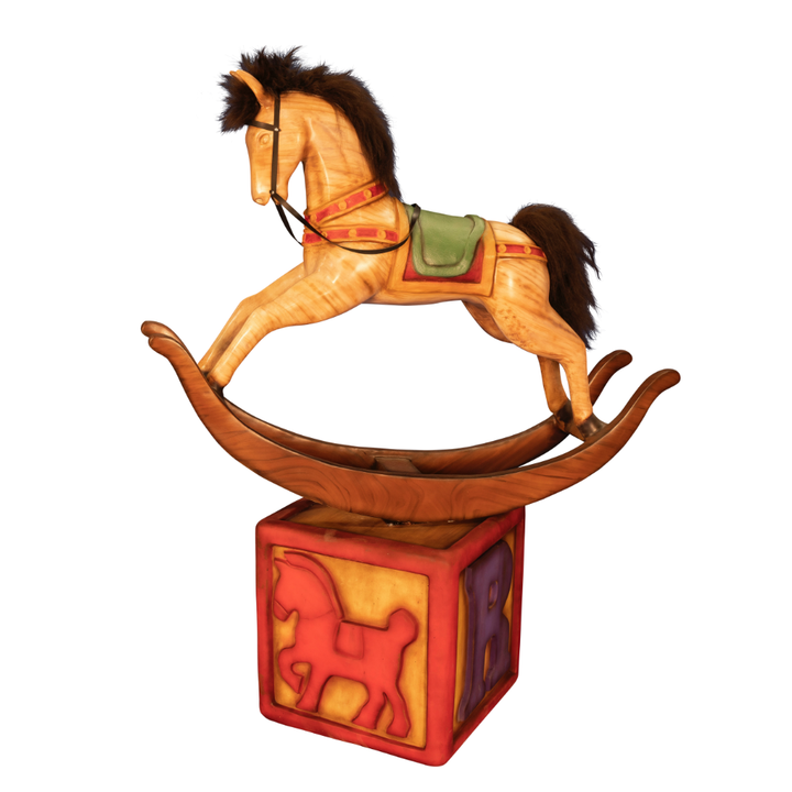 Rocking Horse on Letter Block