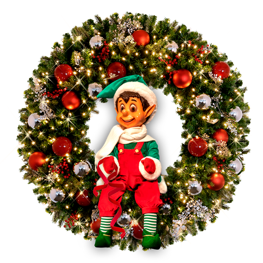 Buddy the Elf in Fir Wreath