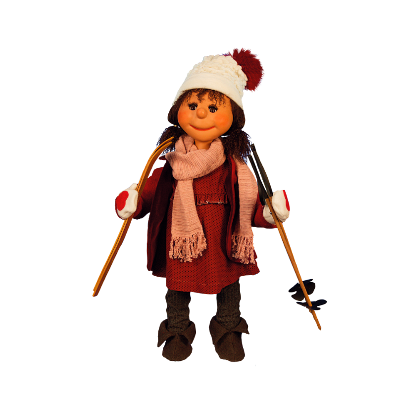 Sophia, Standing with Skis