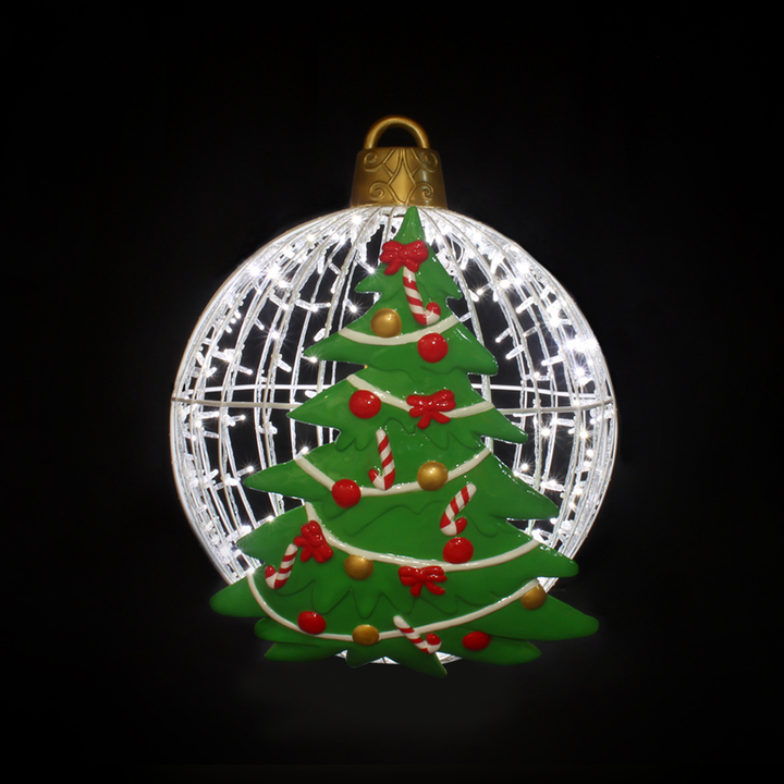 Christmas Ball Christmas Tree 4ft. Cold White - Hanging