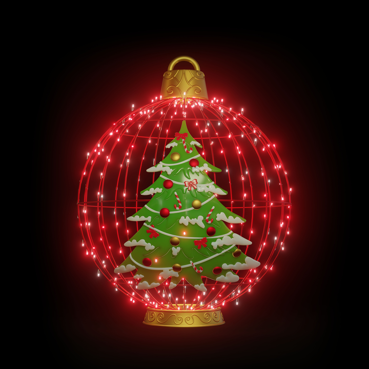Christmas Ball Christmas Tree 4ft. Red - Standing