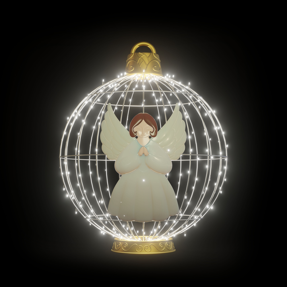 Christmas Ball "Angel" 4ft Cold White - Standing