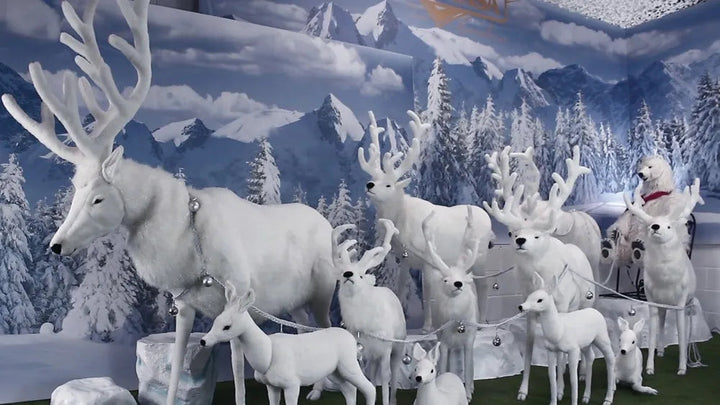 (A) White Deer Moving Display 220cmW
