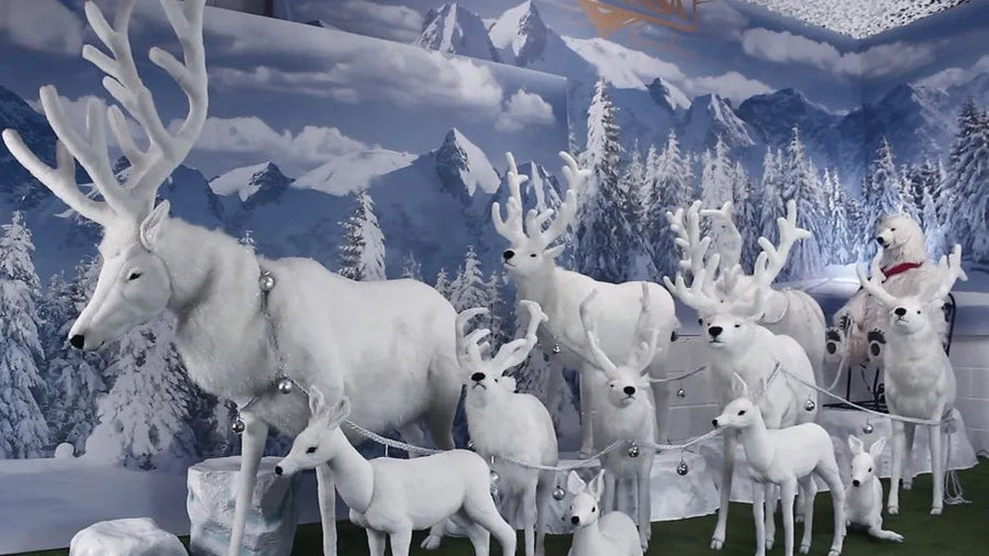 (A) White Deer Moving Display 220cmW