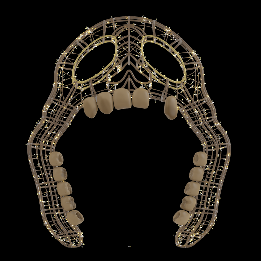 SKULL ENTRANCE  - Warm White - Floor standing